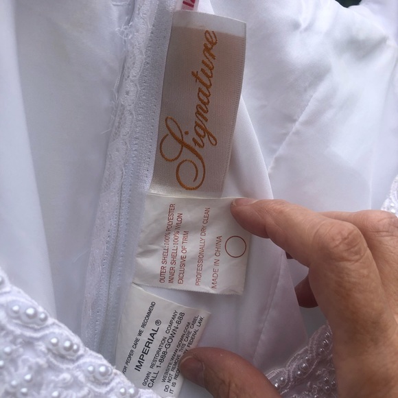 Beautiful Beaded White Wedding Dress - Like New - Picture 13 of 16